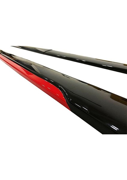 Seat Leon 2012-2020 Kırmızı Şeritli Renkli Yan Marşpiyel 2 Adet Piona Black fırsatları