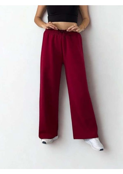 Double Face Bol Paça Bayan Eşofman Bordo Renk fiyatları