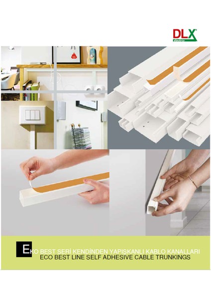 25X16 Yapışkanlı Kablo Kanalı 4 Boy 8 Metre indirimleri