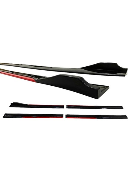 Honda Civic Fd6 2006-2011 Kırmızı Şeritli Renkli Yan Marşpiyel 2 Adet Piona Black indirimleri