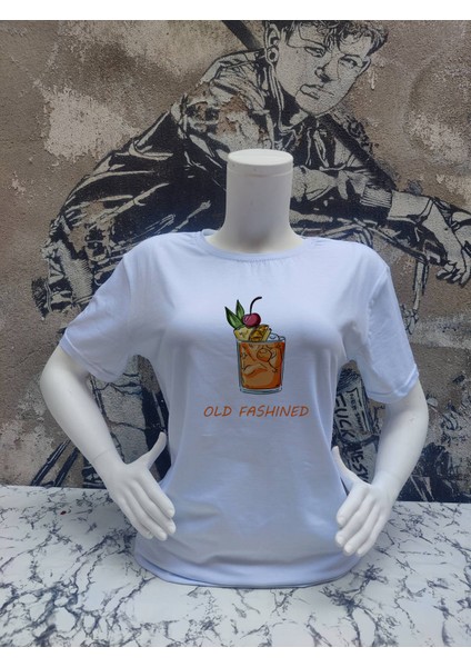 Old Fashined Kokteyl Basıc T-Shırt