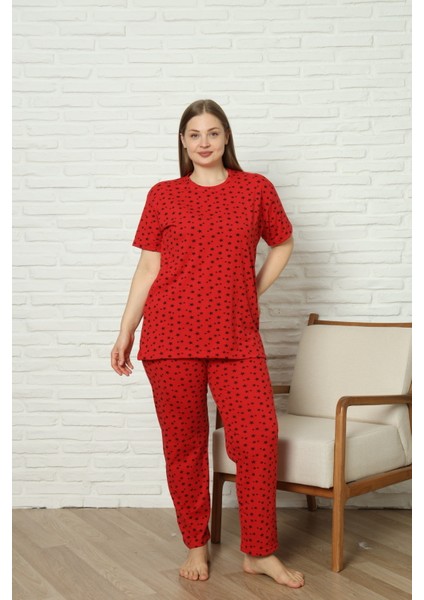 Pamuklu Battal Kısa Kol Kadın Pijama Takımı fiyatları