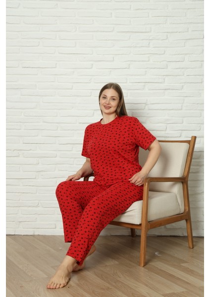 Pamuklu Battal Kısa Kol Kadın Pijama Takımı indirimleri