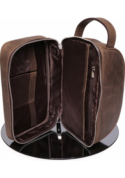 Kangaroo Kıngdom Seyahat Organizatörü Portföy El Çantası Hakiki Deri Crazy Horse Camel 6577-ZKC indirimleri