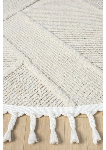 Yıkanabilir Saçaklı Yuvarlak Dokuma Halı Yolluk Antre Oturma Odası Salon Mutfak Halısı Yuvarlak fırsatları