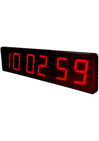 Wifi Senkronize Saniyeli Dijital LED Duvar ve Masa Saat Derece – Otomatik Internet Saat Ayarlı, Kırmızı Led, 15X50 cm