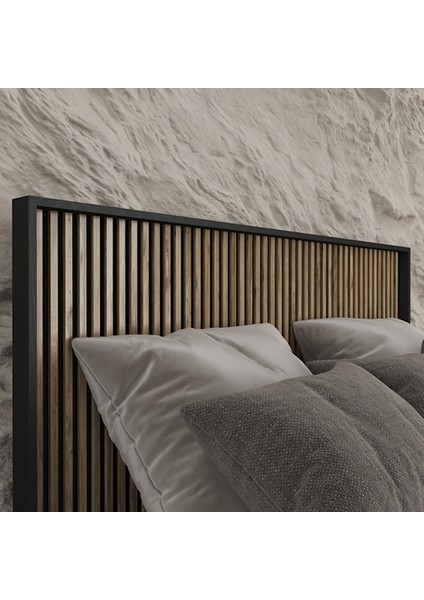 Hunerika Samba Zebra Desen Çift Kişilik Premium Karyola- Minifiks - Siyah/atlantik Çam fiyatları