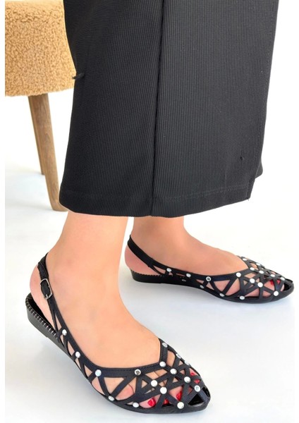 Faty Siyah Cilt Babet Ayakkabı modelleri