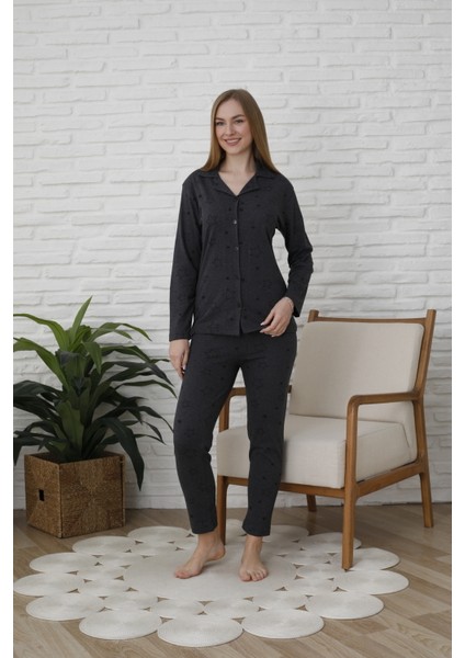 Kadın Uzun Kol Düğmeli Mevsimlik Penye Pijama Takım fiyatları