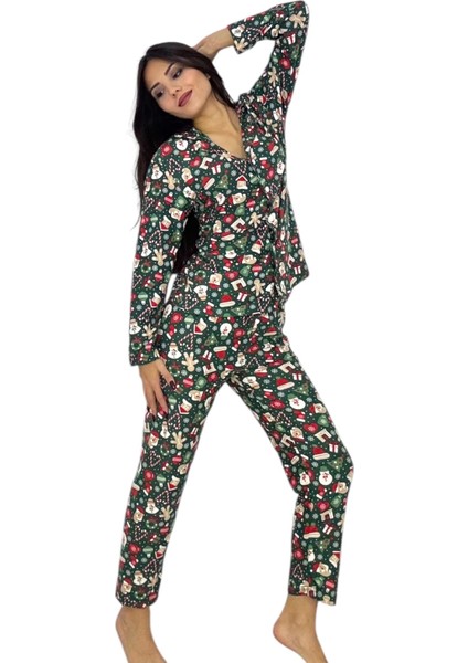 Yılbaşı Düğmeli Kışlık Pijama Takım fırsatları