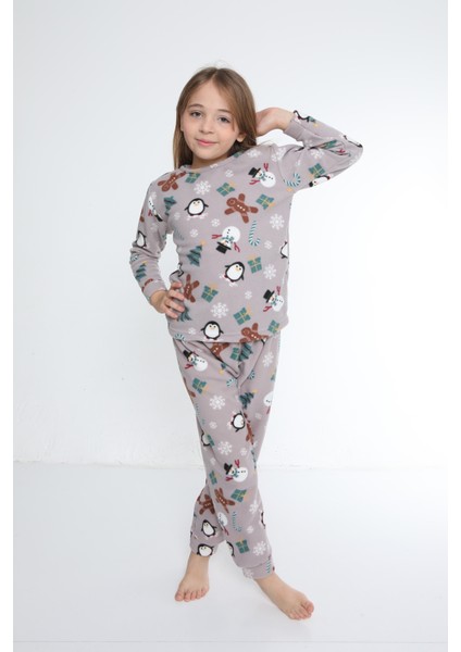 Çocuk Tıraşlı Polar Kalın Ev Tipi Pijama Takımı | 5,6,7,8,9,10 Yaş