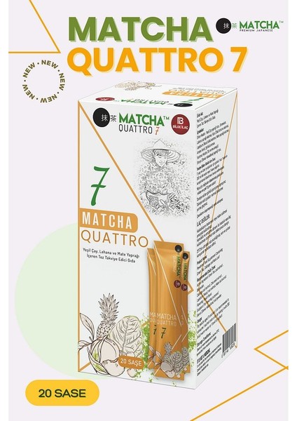 Matcha Quattro ,yeşil Çay , Lahana ve Mate Yaprağı Içeren Detox Burner Form Çayı