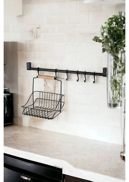 Siyah Retro Sepet ve Askılık fiyatları