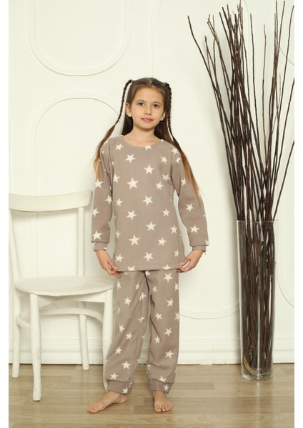 Kışlık Yıldızlı Çocuk Polar Pijama Takım modelleri