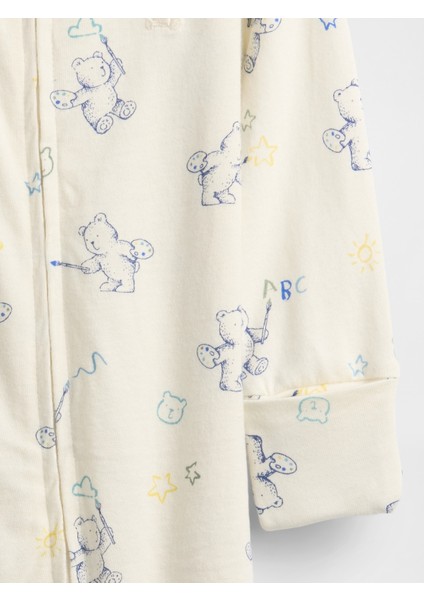 Bebek Krem First Favorites Organik Pamuklu Ayaklı Tek Parça fiyatları