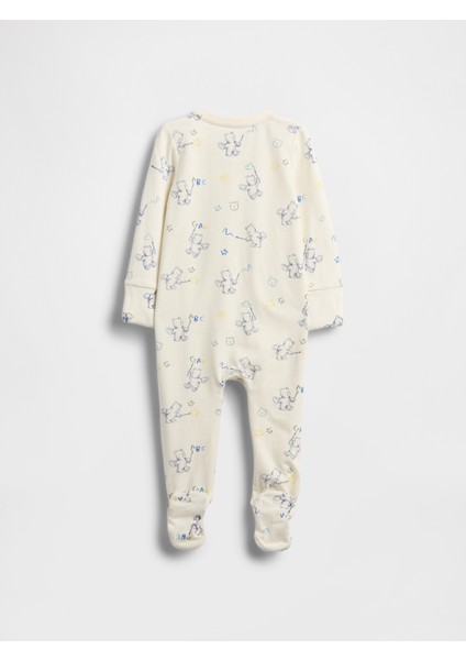 Bebek Krem First Favorites Organik Pamuklu Ayaklı Tek Parça modelleri
