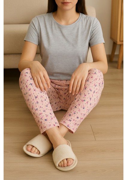 Kışlık Pijama Tek Alt Ev Giyim