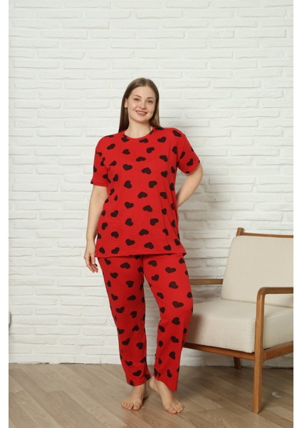 Pamuklu Battal Kısa Kol Kadın Pijama Takımı fiyatları