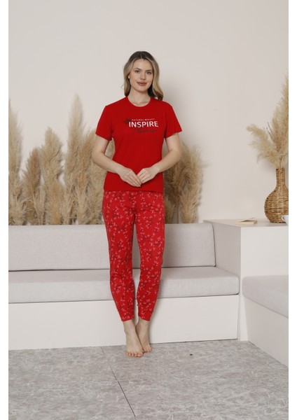 Yazlık Suprem Sarmaşık Desen Kadın Pijama Takım fiyatları