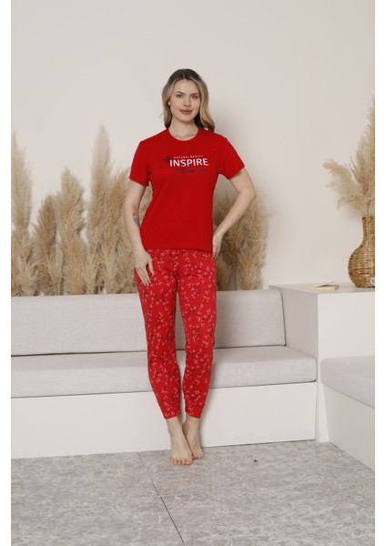 Yazlık Suprem Sarmaşık Desen Kadın Pijama Takım indirimleri