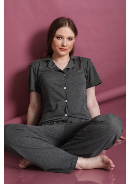 Düğmeli Yazlık Pijama Takım