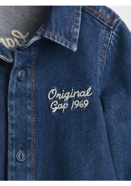 Bebek Lacivert Denim Bear Logo Tulum fırsatları