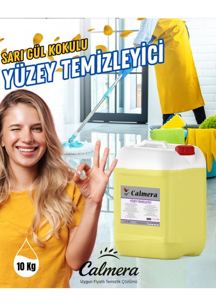Calmera Yüzey Temizleyici 10KG (Sarıgüller) Ektra Kalıcı Koku ,ışıl Işıl Yüzeyler