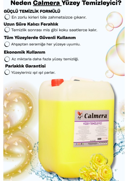 Calmera Yüzey Temizleyici 10KG (Sarıgüller) Ektra Kalıcı Koku ,ışıl Işıl Yüzeyler fiyatları