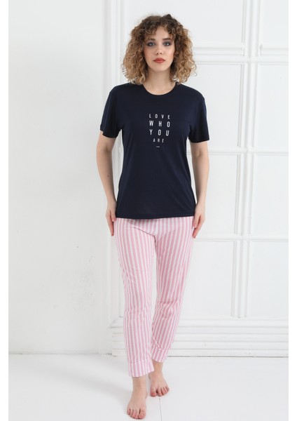 Yazlık Çizgili Pijama Takım