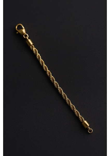 Erkek Burgulu Çelik Bileklik 17+5 cm