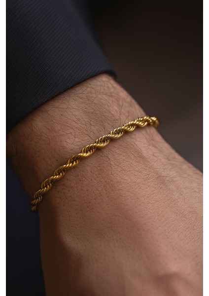 Erkek Burgulu Çelik Bileklik 17+5 cm fiyatları