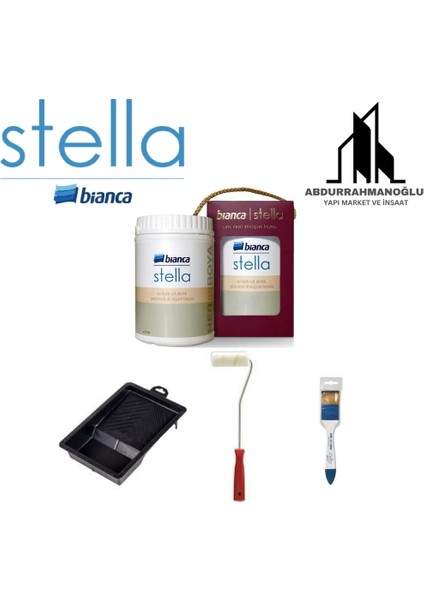 Stella Su Bazlı Akrilik Boya ( 4 Parça Set ) Dolap-fayans-cam-plastik-ahşap-duvar-kapı