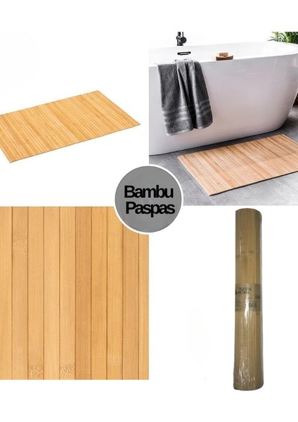 70 x 45 cm Bambu Banyo Paspası • Yıkanabilir Bambu Paspas • Bambu Yolluk Banyo • %100 Bambu fiyatları