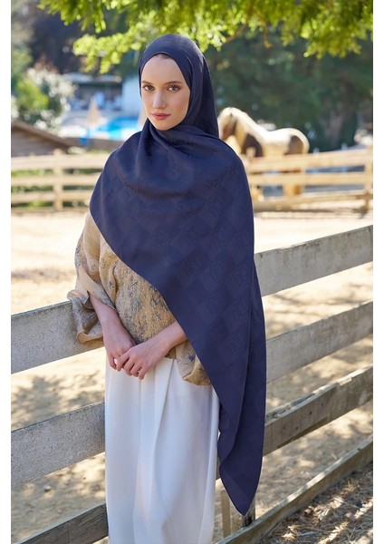 Mor Ed Scarf Welness Monogram Desen Şal