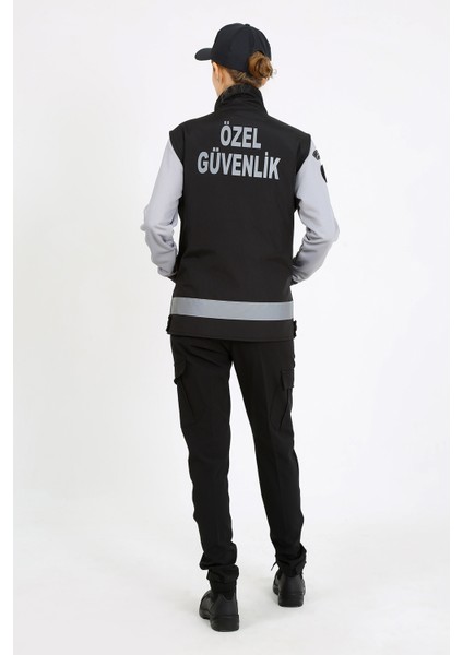 Yeni Tip Güvenlik Bayan Kışlık Içi Kapitoneli Siyah Yelek (Armalı, Baskılı) modelleri