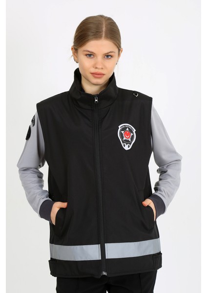 Yeni Tip Güvenlik Bayan Kışlık Içi Kapitoneli Siyah Yelek (Armalı, Baskılı) fırsatları