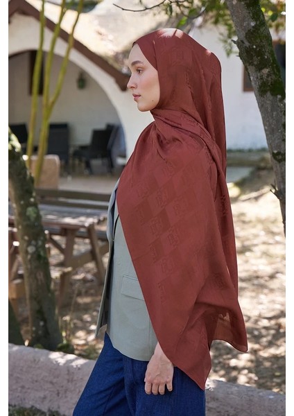 Kiremit Ed Scarf Welness Monogram Desen Şal fiyatları
