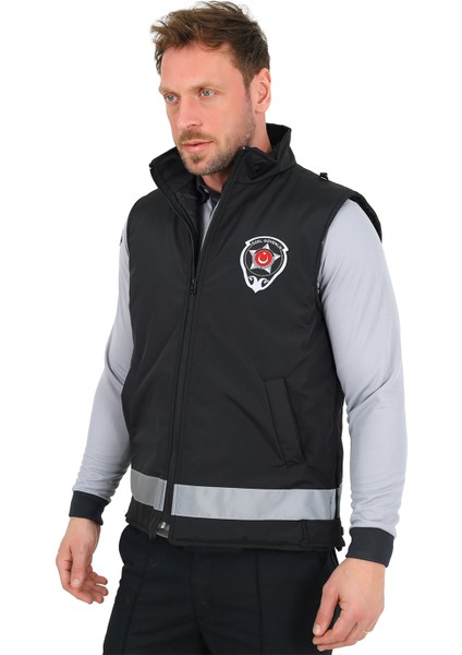 Yeni Tip Güvenlik Erkek Kışlık Içi Kapitoneli Siyah Yelek (Armalı, Baskılı) fiyatları