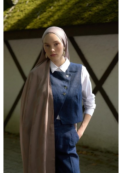 Vizon Ed Scarf Welness Monogram Desen Şal