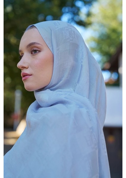Buz Mavisi Ed Scarf Welness Monogram Desen Şal fiyatları