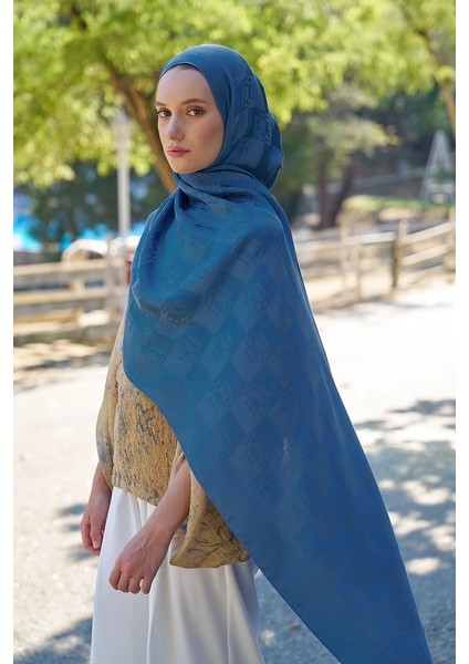 Indigo Ed Scarf Welness Monogram Desen Şal fiyatları