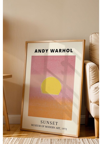 Andy Warhol Sunset Çerçeveli Tablo - Eklektik Tarz Duvar Dekoru