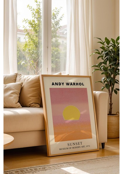 Andy Warhol Sunset Çerçeveli Tablo - Eklektik Tarz Duvar Dekoru fiyatları