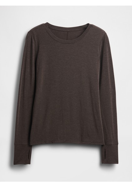 Kadın Koyu Kahverengi Gapfit Breathe T-Shirt