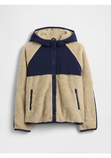 Erkek Çocuk Krem Sherpa Ceket