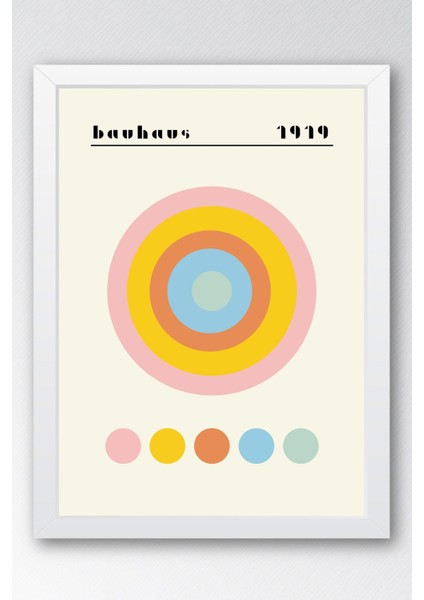 Bauhaus 1919 Çerçeveli Tablo Bauhaus Çemberleri - Eklektik Tarz Duvar Dekoru
