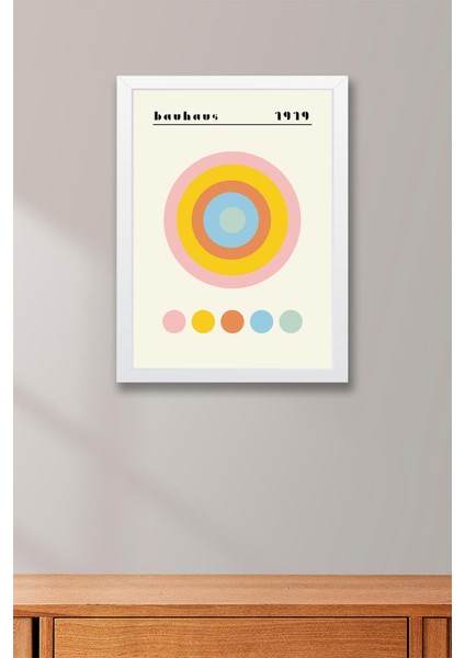 Bauhaus 1919 Çerçeveli Tablo Bauhaus Çemberleri - Eklektik Tarz Duvar Dekoru fiyatları