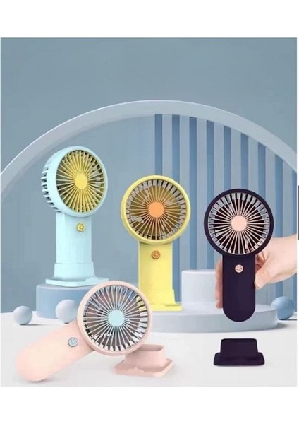 Şarjlı Masa ve El Fanı Taşınabilir Şarjlı Edilebilir Mini Fan Telefon Tutuculu fırsatları
