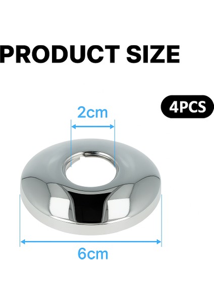 4 Adet Musluk Aynası 304 Paslanmaz Çelik – Dayanıklı, Şık ve Uzun Ömürlü Bağlantı Parçası fiyatları