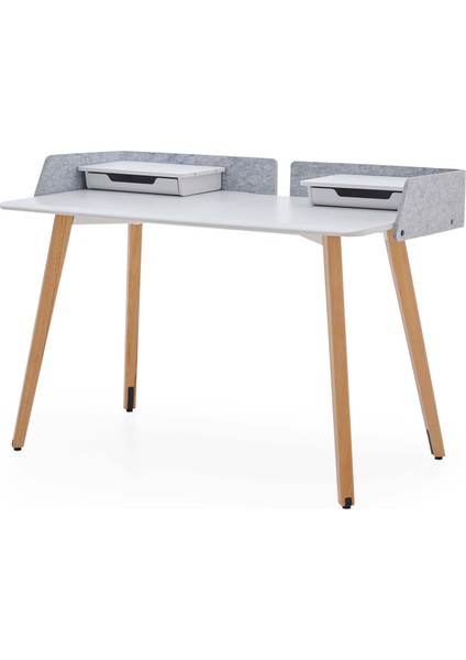 Renee Wood Çalışma Masası - Keçeli ve Aksesuarlı